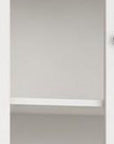 72" White Solid Wood Adjustable Six Tier Library Bookcase with Four Doors