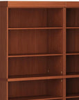 72" Coffee Solid Wood Adjustable Twelve Tier Library Bookcase