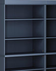 72" French Blue Solid Wood Adjustable Twelve Tier Library Bookcase