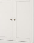 32" White Solid Wood Shaker Style Double Door Linen Cabinet