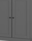 32" White Solid Wood Shaker Style Double Door Linen Cabinet