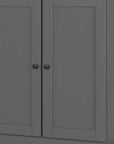 32" White Solid Wood Shaker Style Double Door Linen Cabinet
