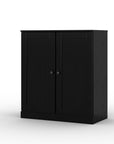 32" White Solid Wood Shaker Style Double Door Linen Cabinet