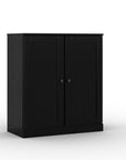 32" White Solid Wood Shaker Style Double Door Linen Cabinet