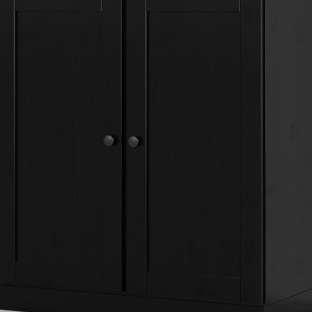 32" White Solid Wood Shaker Style Double Door Linen Cabinet