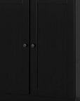 32" White Solid Wood Shaker Style Double Door Linen Cabinet
