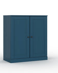 32" White Solid Wood Shaker Style Double Door Linen Cabinet