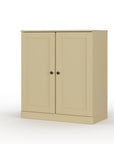 32" White Solid Wood Shaker Style Double Door Linen Cabinet