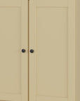 32" White Solid Wood Shaker Style Double Door Linen Cabinet