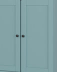 32" White Solid Wood Shaker Style Double Door Linen Cabinet