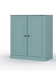 32" White Solid Wood Shaker Style Double Door Linen Cabinet
