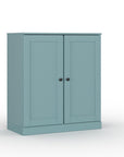 32" White Solid Wood Shaker Style Double Door Linen Cabinet