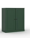 32" White Solid Wood Shaker Style Double Door Linen Cabinet