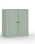 32" White Solid Wood Shaker Style Double Door Linen Cabinet