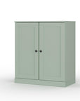 32" White Solid Wood Shaker Style Double Door Linen Cabinet
