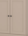 32" White Solid Wood Shaker Style Double Door Linen Cabinet
