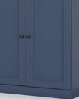 32" White Solid Wood Shaker Style Double Door Linen Cabinet