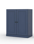 32" White Solid Wood Shaker Style Double Door Linen Cabinet