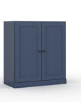 32" White Solid Wood Shaker Style Double Door Linen Cabinet