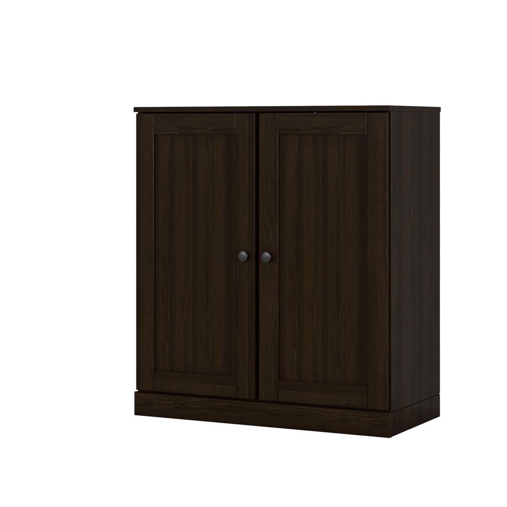 32" White Solid Wood Shaker Style Double Door Linen Cabinet
