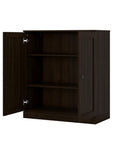 32" White Solid Wood Shaker Style Double Door Linen Cabinet
