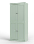 32" Sage Solid Wood Four Door Linen Cabinet