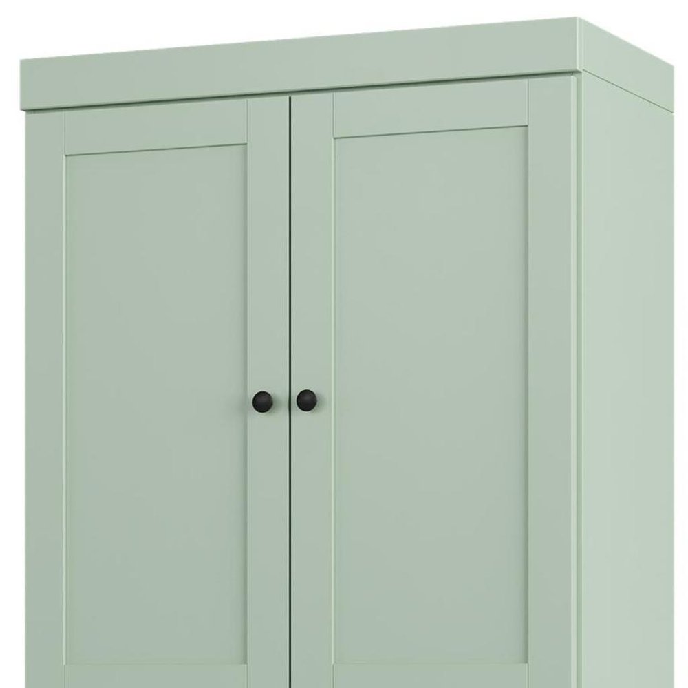32" Sage Solid Wood Four Door Linen Cabinet
