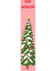 59" Green Pink And White Solid Wood Christmas Christmas Tree Porch Sign