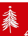 59" Red And White Solid Wood Christmas Christmas Trees Porch Sign