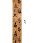 47" Black And Natural Solid Wood Christmas Christmas Trees Porch Sign
