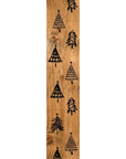 59" Black And Natural Solid Wood Christmas Christmas Trees Porch Sign