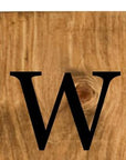 59" Black And Natural Solid Wood Welcome Porch Sign