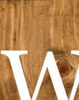 47" Natural And White Solid Wood Welcome Porch Sign