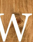 59" Natural And White Solid Wood Welcome Porch Sign