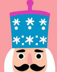 47" Blue And Pink Solid Wood Tis The Season Christmas Nutcracker Porch Sign