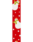 47" Red And White Solid Wood Snowman Porch Sign