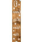 47" Natural And White Solid Wood Christmas Nativity Porch Sign