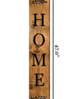 47" Black And Natural Solid Wood Home Porch Sign