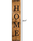 47" Black And Natural Solid Wood Home Porch Sign