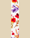 47" White Red And Purple Solid Wood Floral Bouquet Porch Sign