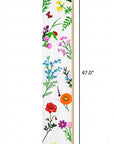 47" White Blue And Green Solid Wood Floral Bouquet Porch Sign