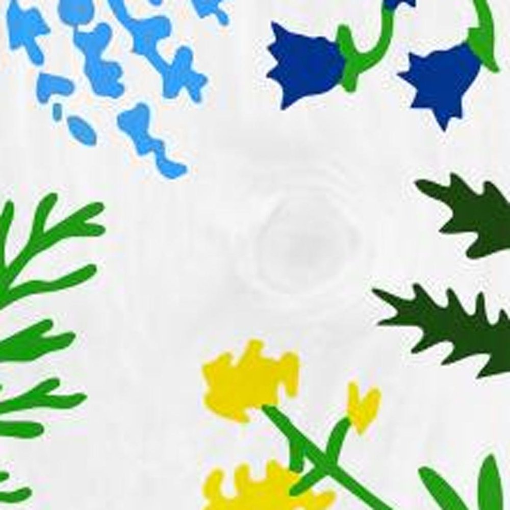 47" White Blue And Green Solid Wood Floral Bouquet Porch Sign