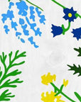 47" White Blue And Green Solid Wood Floral Bouquet Porch Sign