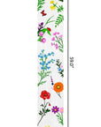 47" White Blue And Green Solid Wood Floral Bouquet Porch Sign
