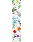 47" White Blue And Green Solid Wood Floral Bouquet Porch Sign