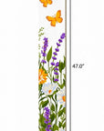 47" White Green And Yellow Solid Wood Daisies Porch Sign