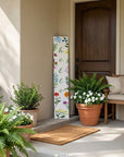 47" Green And White Solid Wood Floral Bouquet Hello Porch Sign