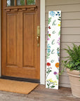 59" Green And White Solid Wood Floral Bouquet Hello Porch Sign