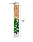 47" Green Natural And White Solid Wood Happy Holidays Christmas Christmas Trees Porch Sign