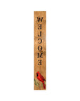 47" Black And Natural Solid Wood Welcome Porch Sign